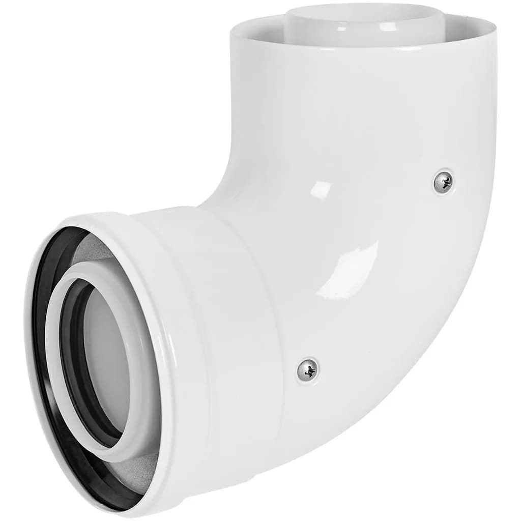 Отвод 90° конденсац. коакс. D60(п-м)/100(п-м)