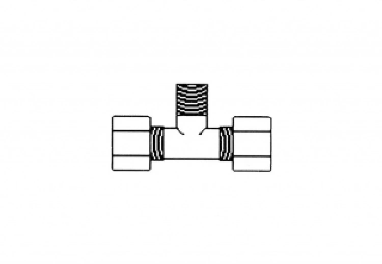 Фитинг JC 60-6-4 Aquapro Тройник трубка 3/8"x1/4" (резьба)