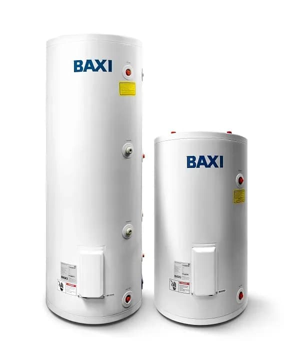 Baxi UBC 200 DC Накопительный электрический водонагреватель со змеевиком косвенного нагрева, двойной змеевик, напольный, стальной эмалированный, с боковым подключением, емкостью 200 л