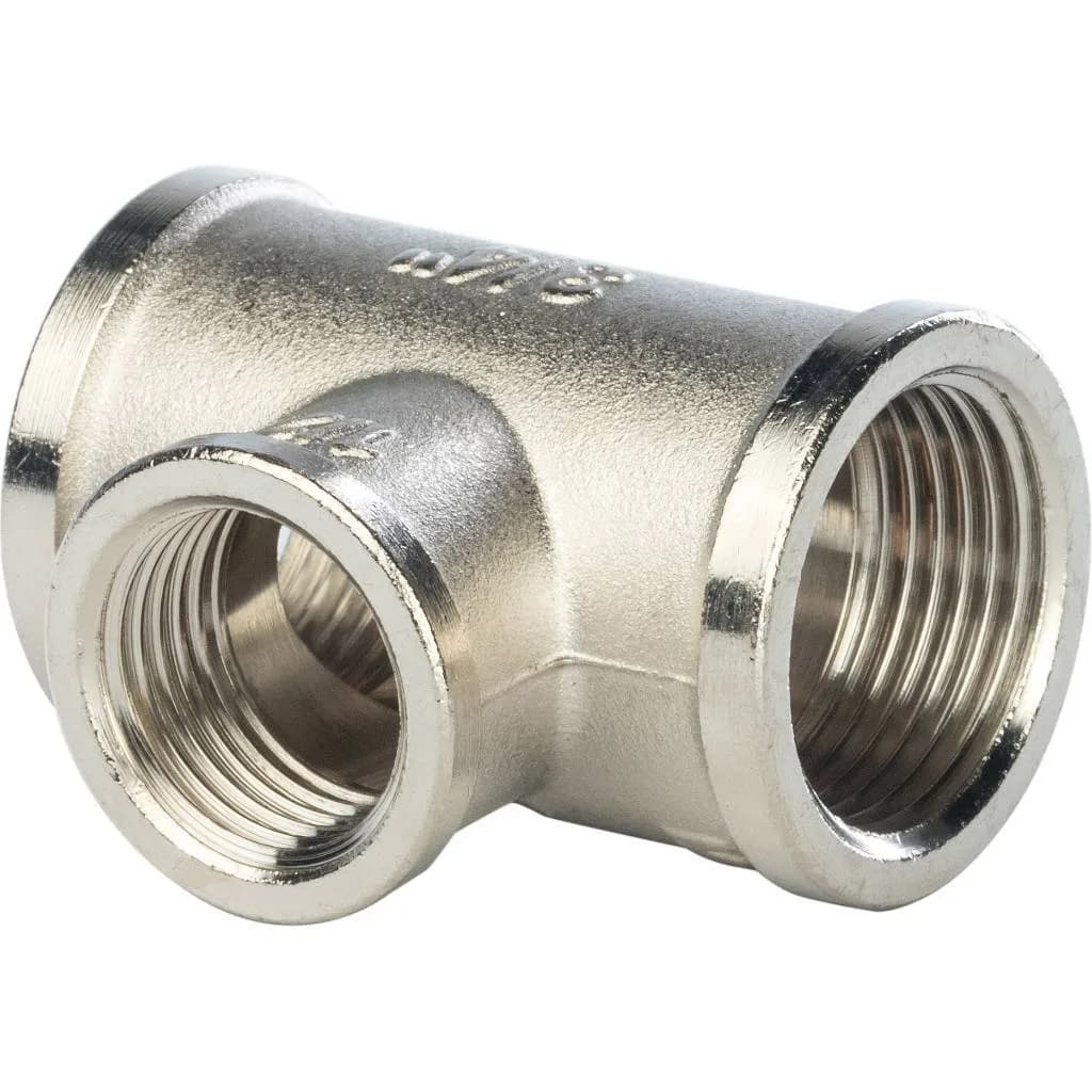 STOUT Тройник ВВ переходной никелированный 3/4X1/2X3/4 (270013N050405B)