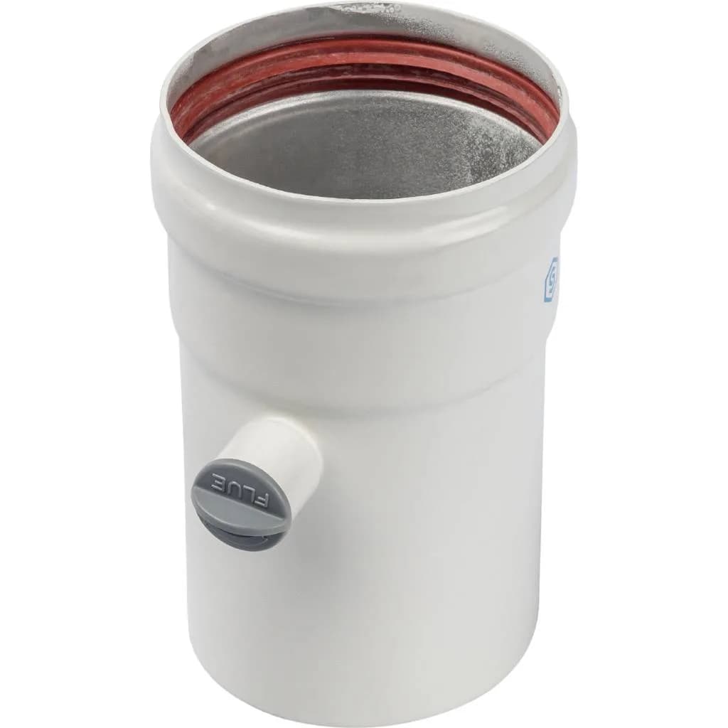*SCA-0080-010125 STOUT Элемент дымохода DN80 труба 125 мм п/м с ревизионным патрубком