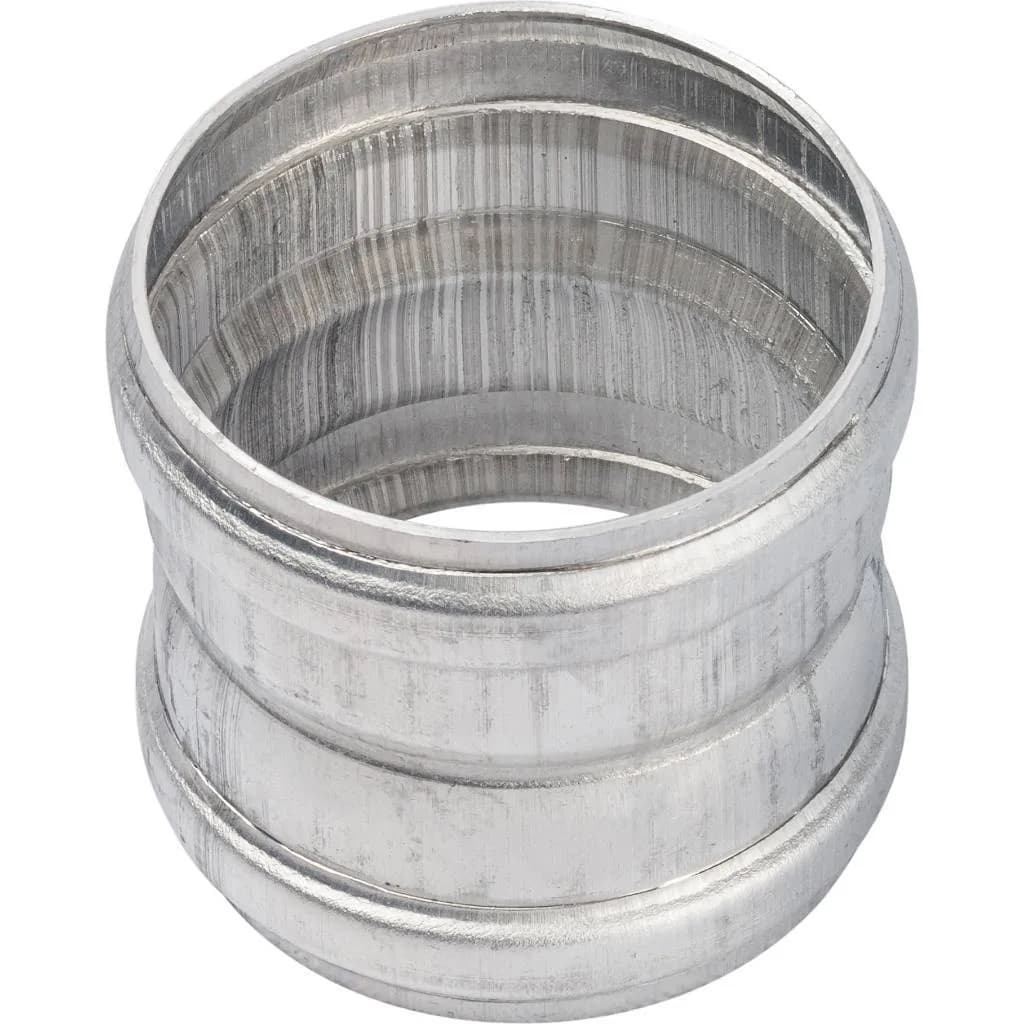 *SCA-6010-000002 STOUT Элемент дымохода для соединеия труб DN60/100, м/м соед. муфта с уплотнен,хомут с муфтой EPDM в комплекте.(с лого.)
