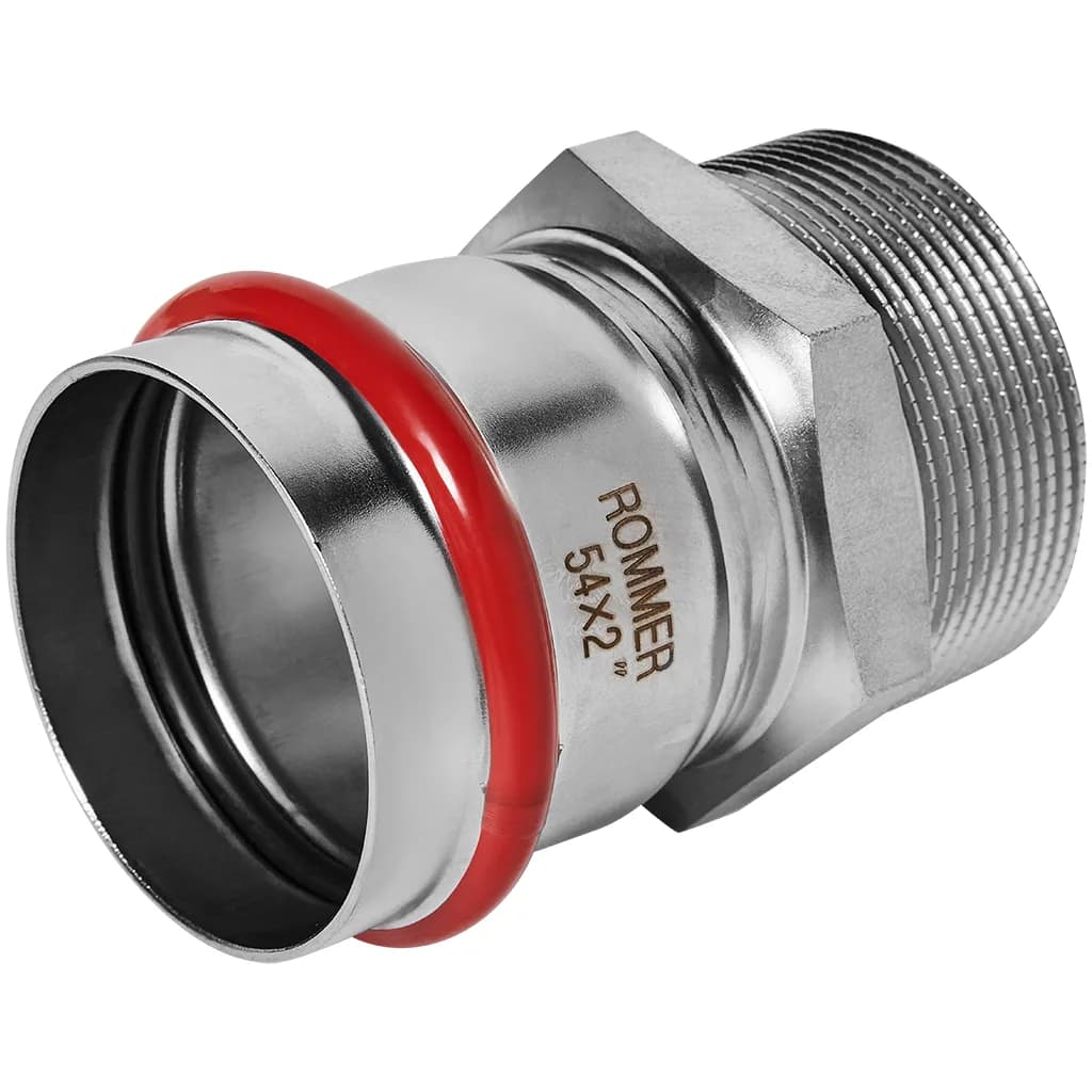 *RSS-0021-000542 ROMMER Переходник ВПр-НР, 54х2, из нержавеющей стали прессовой