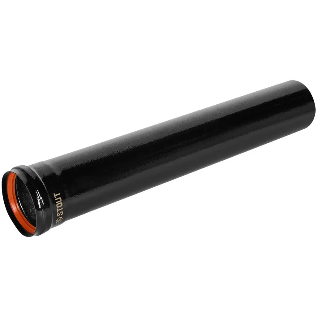 Удлинитель дымохода традиц. D80(п-м), L500, ЧЕРНЫЙ