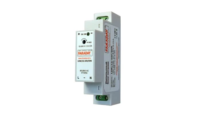 ZONT Блок питания 12W/12-24V/DIN с креплением на дин-рейку