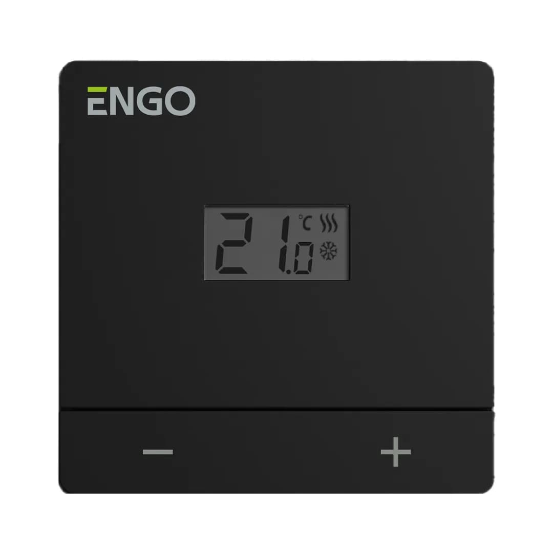 ENGO Проводной терморегулятор, накладной, 230В, черный