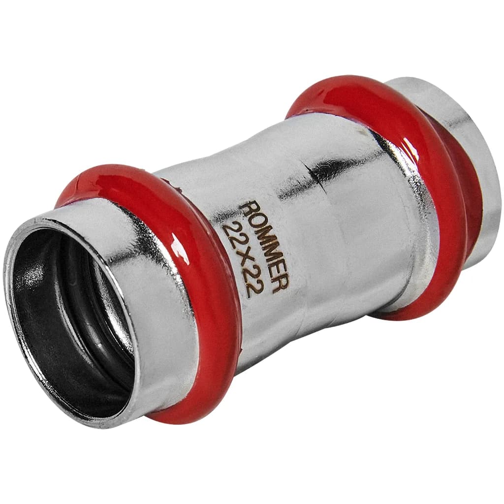 *RSS-0017-000022 ROMMER Муфта равнопроходная ВПр, 22, из нержавеющей стали прессовой