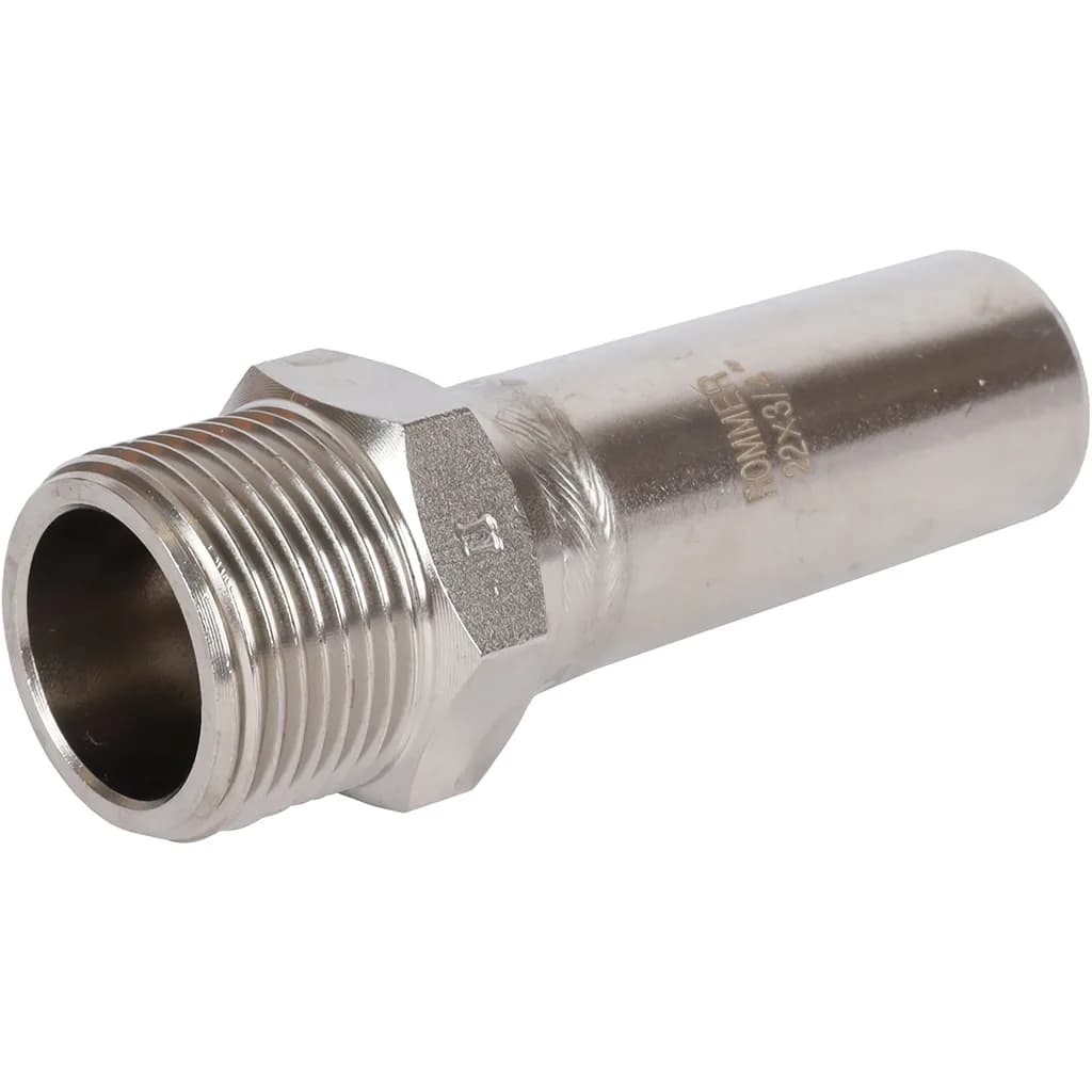 *RSS-0024-002234 ROMMER Вставка переходная НПр-НР, 22х3/4, из нержавеющей стали прессовой