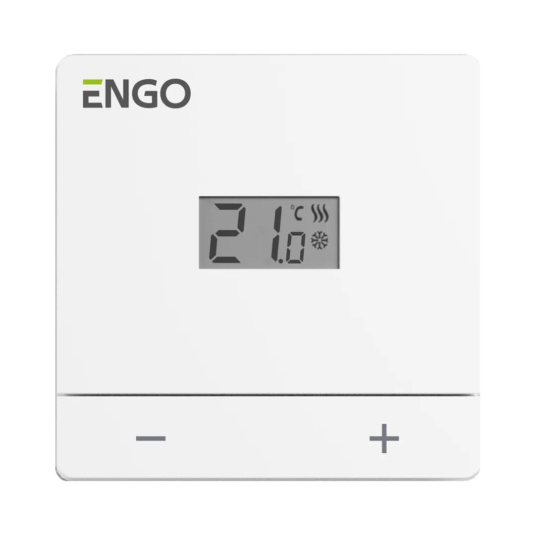 ENGO Проводной терморегулятор, накладной, 230В, белый