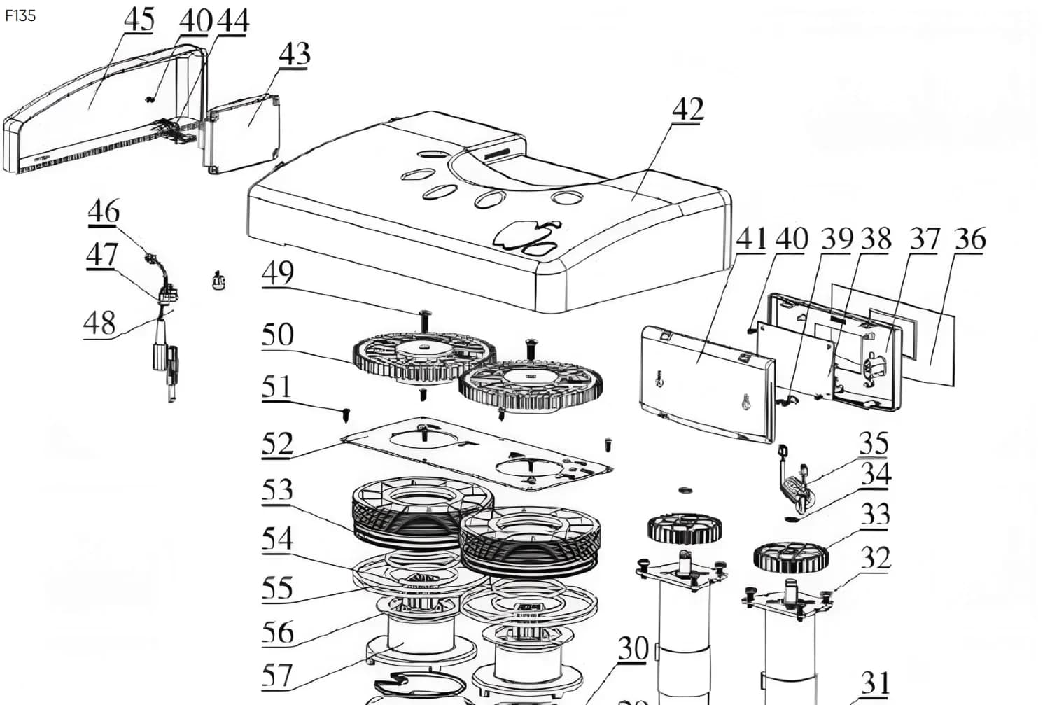 Запчасть Runxin плата управления для F135/F88 (6382019)