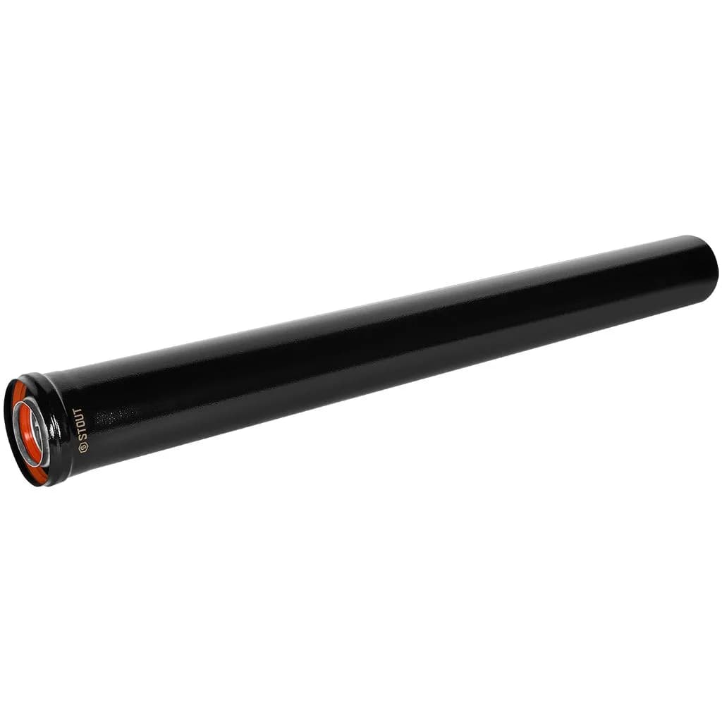 Удлинитель дымохода традиц. коакс. D60(п-м)/100(п-м), L1000, ЧЕРНЫЙ