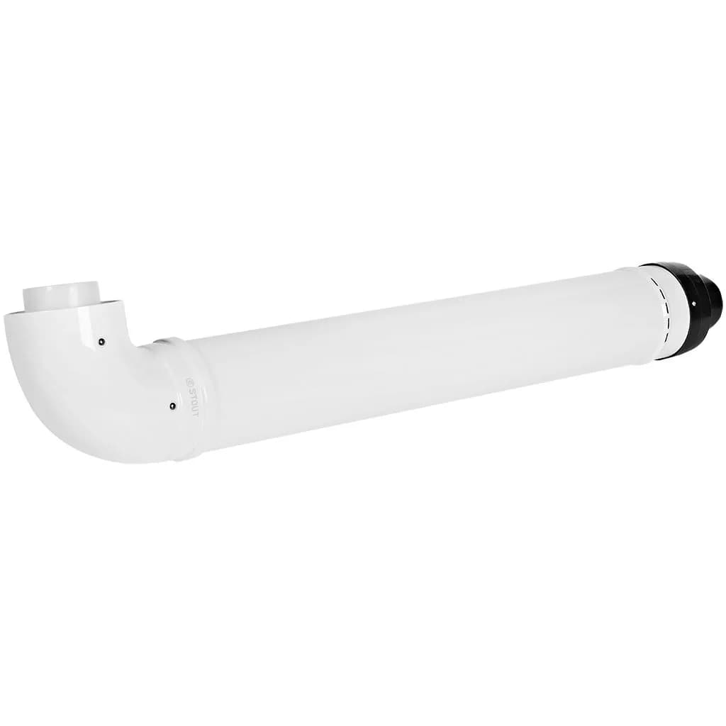 Комплект дымохода УНИВЕРСАЛЬНЫЙ конденсац. коакс. D80/125, L1000 (хомут, накладки декоративные, рабочая длина 680 мм)