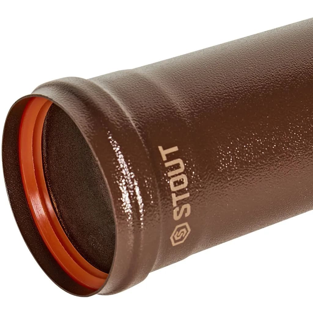Удлинитель дымохода традиц. D80(п-м), L1000, КОРИЧНЕВЫЙ