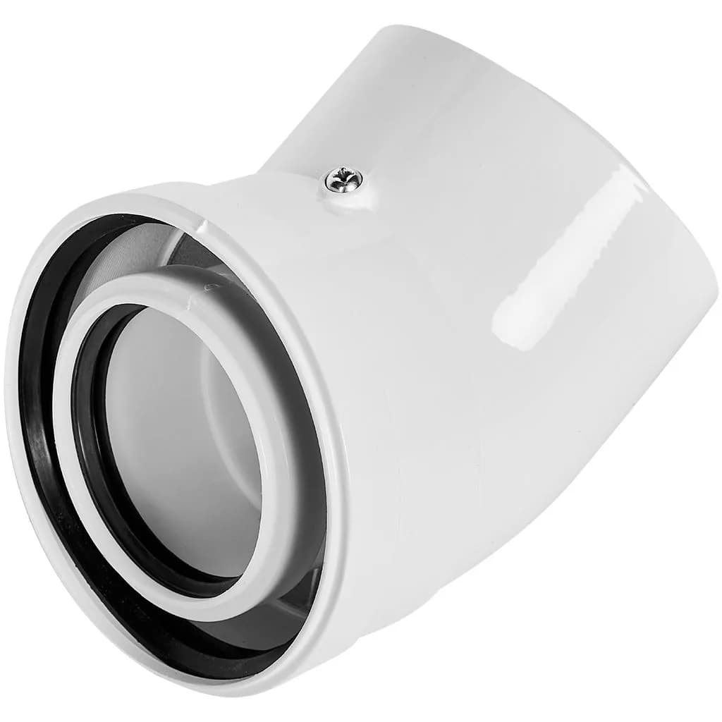 Отвод 45° конденсац. коакс. D80(п-м)/125(п-м)
