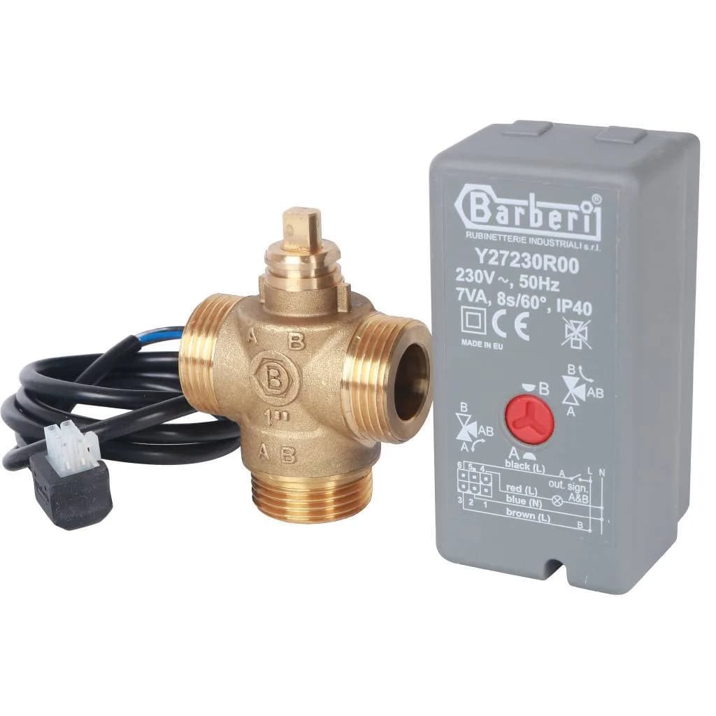 *SVM-0070-300125 STOUT Компактный 3-Ходовой зональный клапан, сервопривод 230V, с кабелем 1м., НР 1
