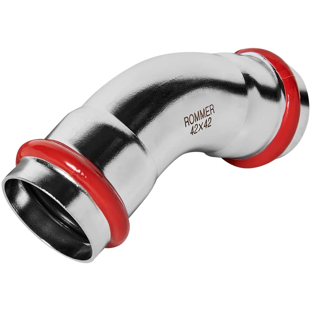 *RSS-0005-000042 ROMMER Угольник 45° ВПр-ВПр, 42, из нержавеющей стали прессовой