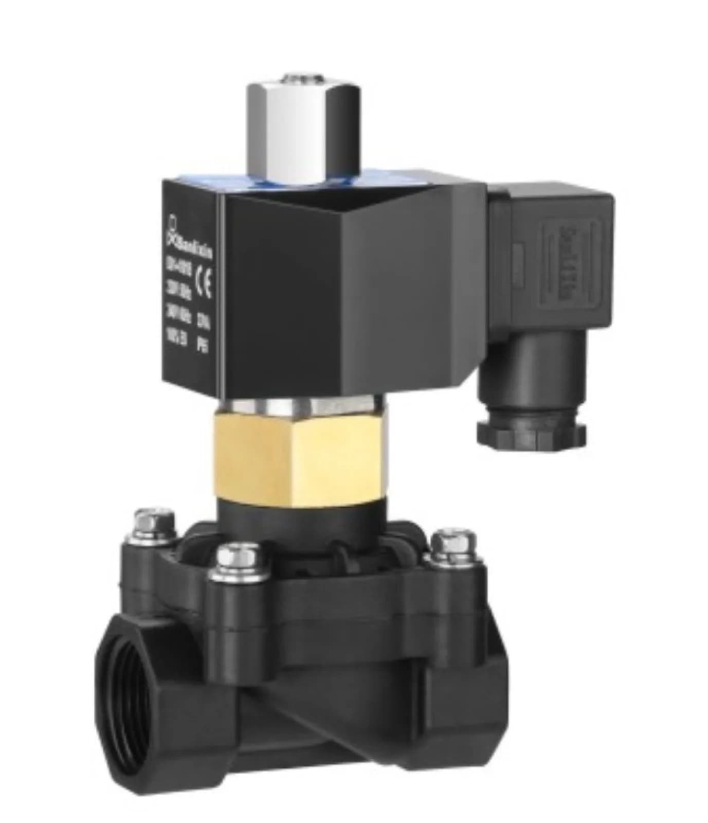 Соленоидный вентиль прямого действия SANLIXIN 1 1⁄2 " NO (ZS2AF02N7J40, plastic, 0-5 bar, 220V)