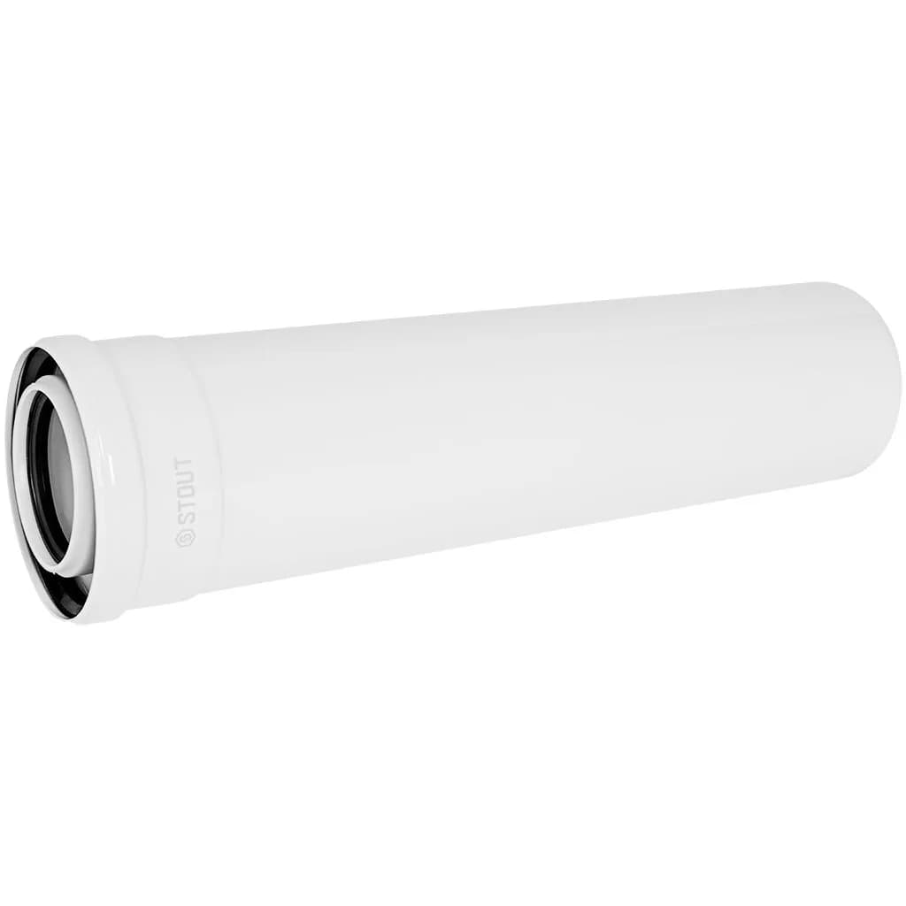 Удлинитель дымохода конденсац. коакс. D80(п-м)/125(п-м), L500