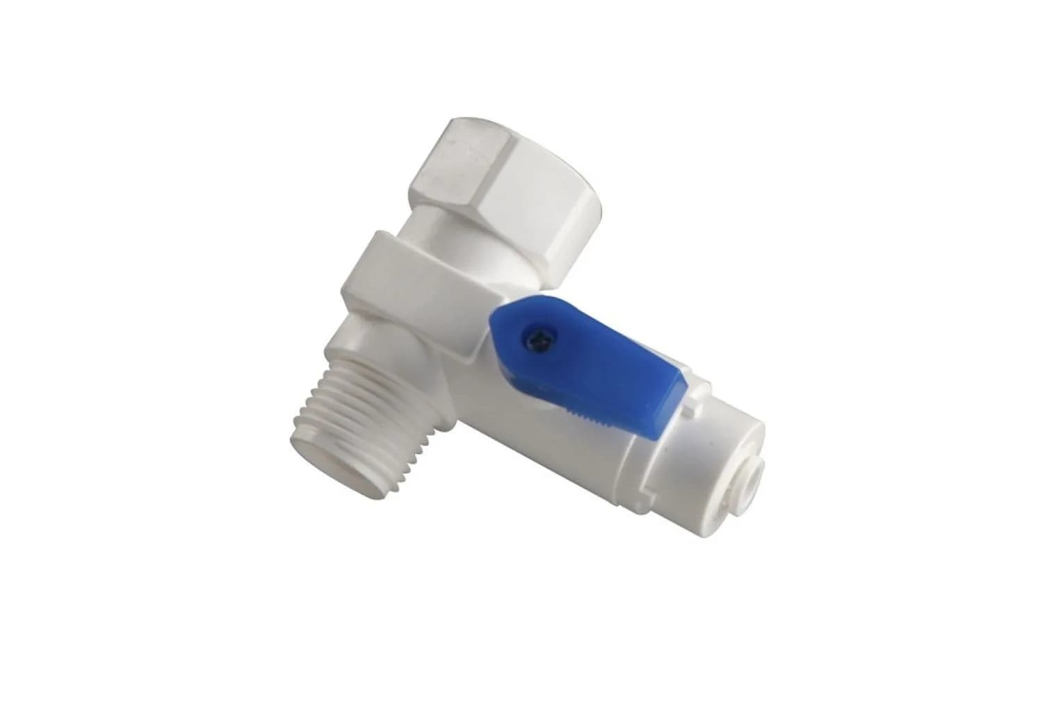 PVC-T - образный шаровый вентель 1/4"-1/2 -1/2" EZ (BV-106 EZ)