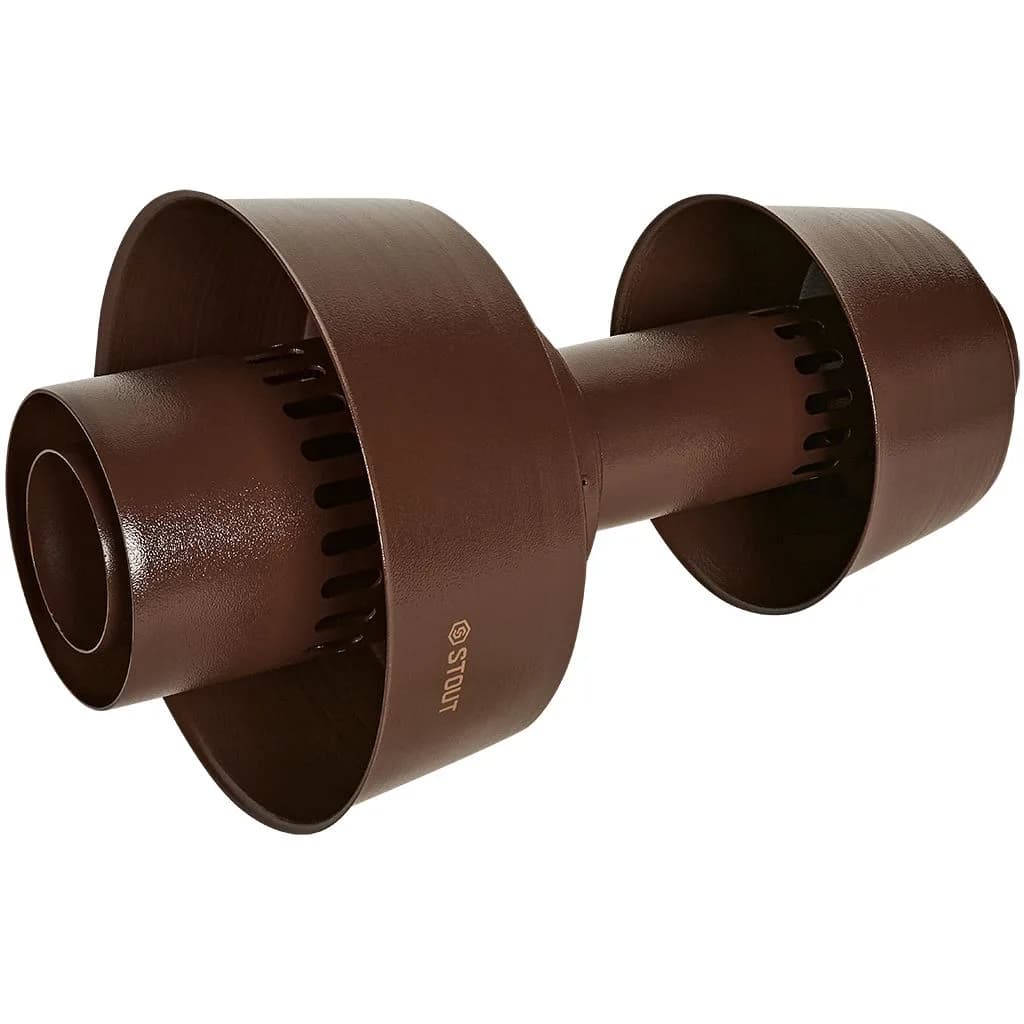 Оголовок вертикальный с ветрозащитой традиц. коакс. D80(п)/125(п) КОРИЧНЕВЫЙ широкий