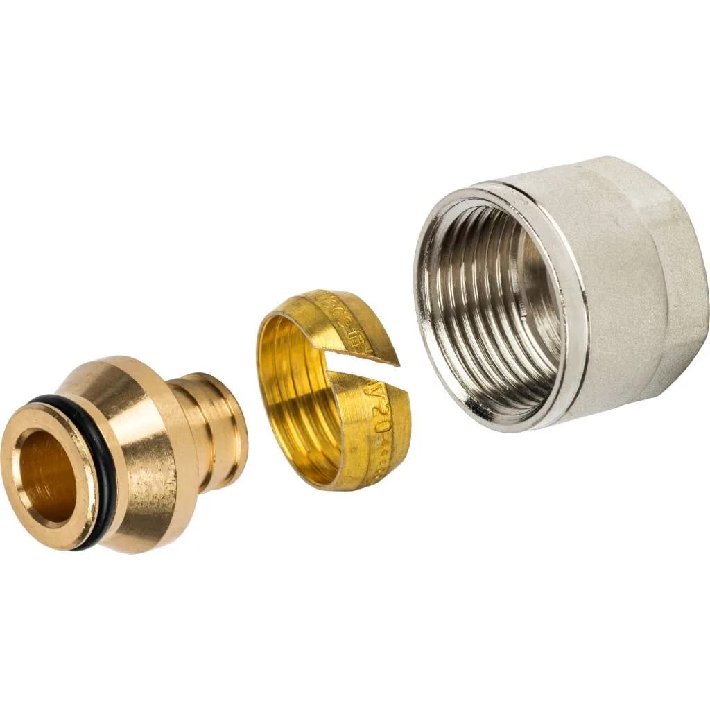 STOUT Фитинг компрессионный для труб PEX 20х2,8х3/4 (330080N052028B)