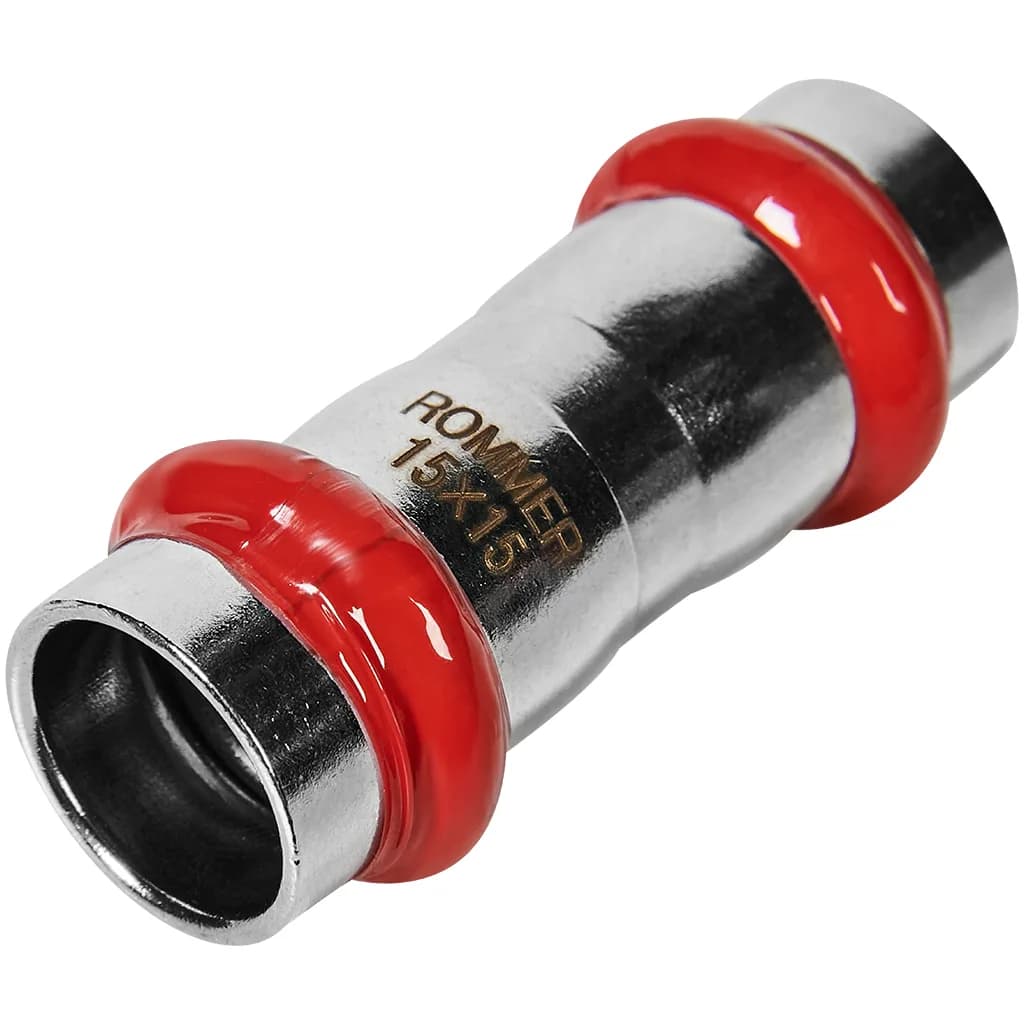 *RSS-0017-000015 ROMMER Муфта равнопроходная ВПр, 15, из нержавеющей стали прессовой