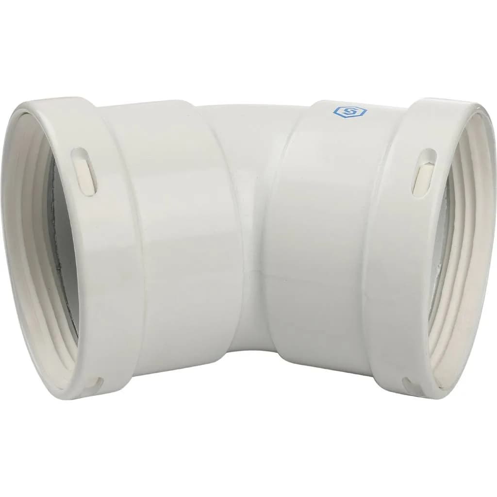 *SCA-0080-020045 STOUT Элемент дымохода отвод 45° м/м DN80