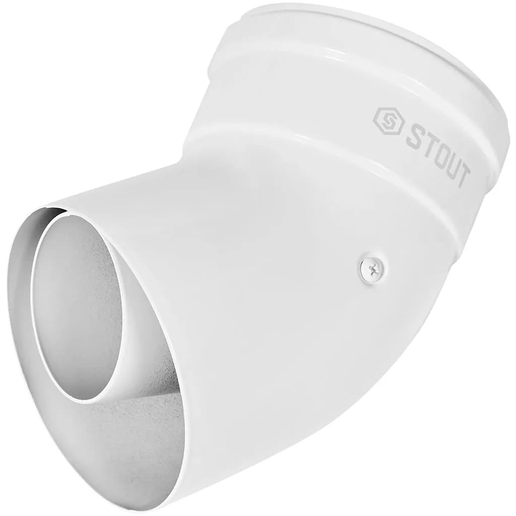Отвод 45° традиц. коакс. D60(п-м)/100(п-м)
