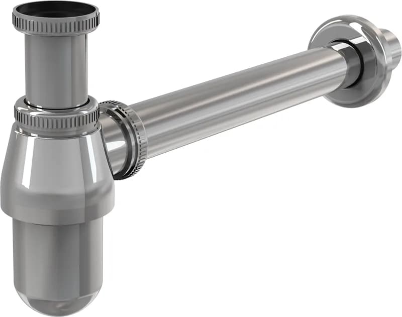 AlcaPlast Сифон для умывальника DN32 с накидной гайкой 5/4", металл