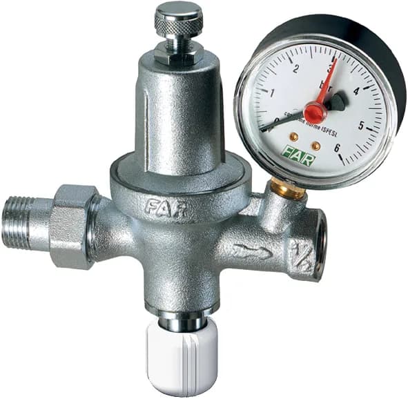 FAR Автоматический редуктор с манометром 1/2", 0-6 бар