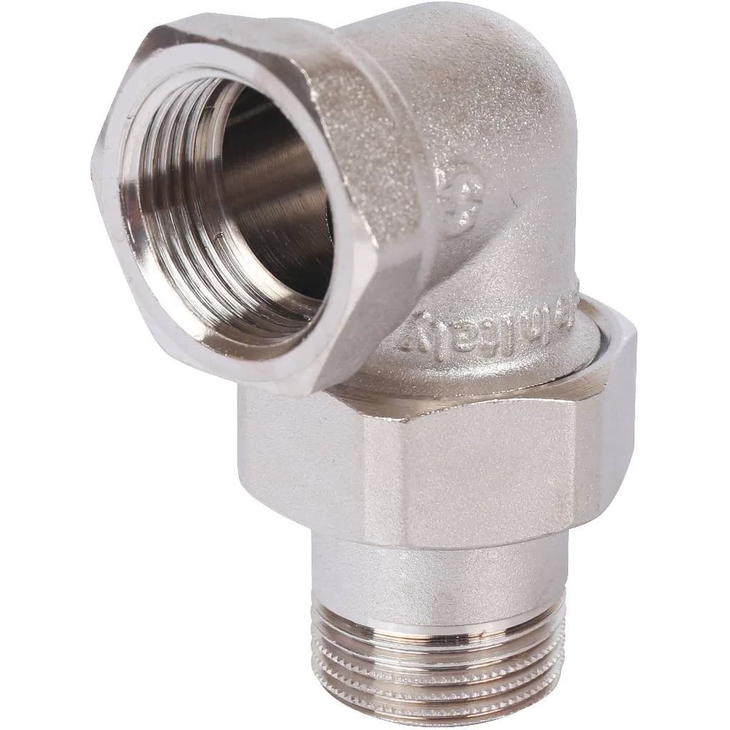 STOUT Разъемное угловое соединение американка ВН, никелированное 3/4 (2700A4N050500B)