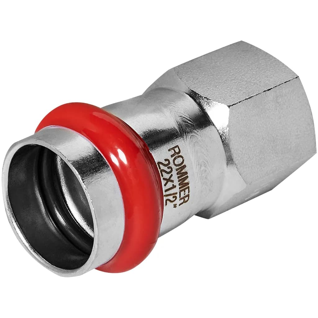 *RSS-0022-002212 ROMMER Переходник ВПр-ВР, 22х1/2, из нержавеющей стали прессовой