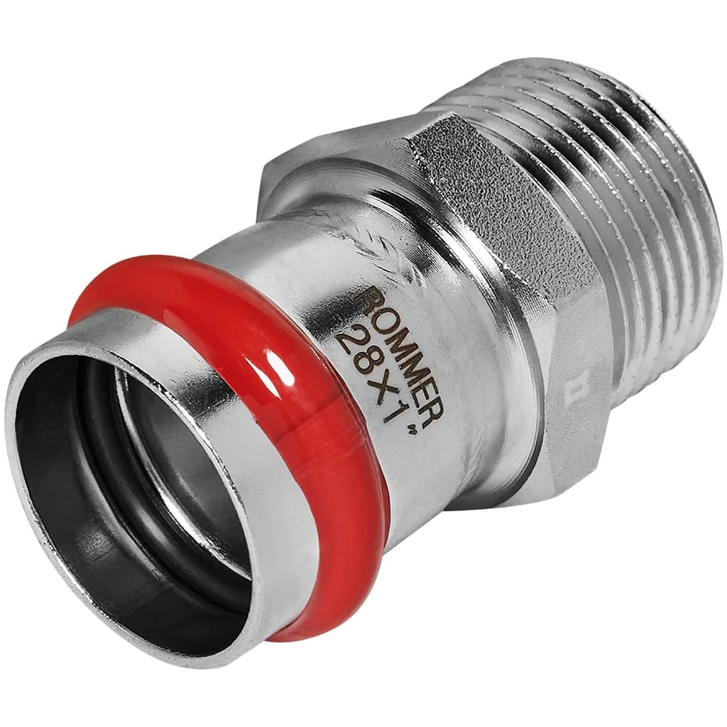 *RSS-0021-000281 ROMMER Переходник ВПр-НР, 28х1, из нержавеющей стали прессовой