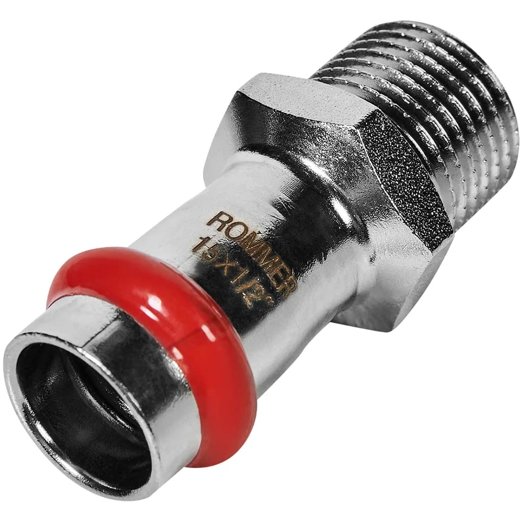 *RSS-0021-001512 ROMMER Переходник ВПр-НР, 15х1/2, из нержавеющей стали прессовой