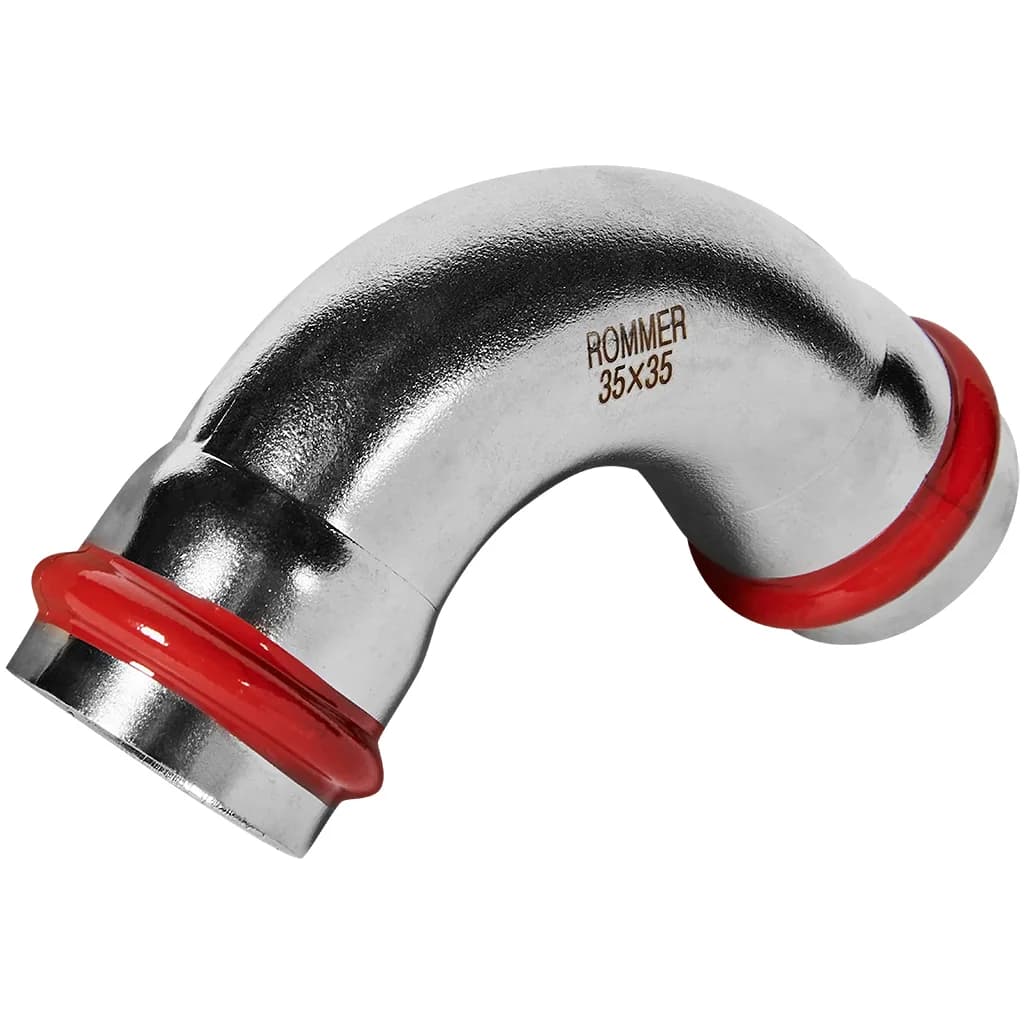 *RSS-0003-000035 ROMMER Угольник 90° ВПр-ВПр, 35, из нержавеющей стали прессовой