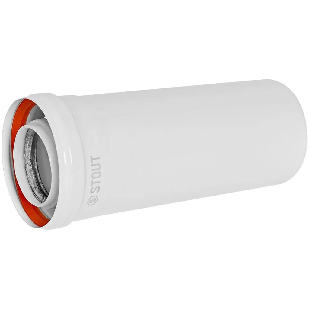 Удлинитель дымохода конденсац. коакс. D60(п-м)/100(п-м), L250