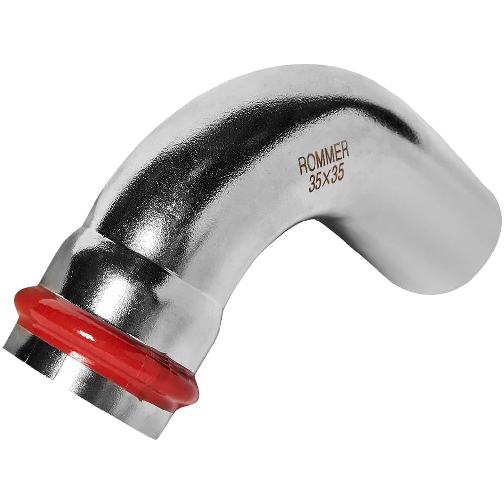 *RSS-0002-000035 ROMMER Угольник однораструбный 90° ВПр-НПр, 35, из нержавеющей стали прессовой
