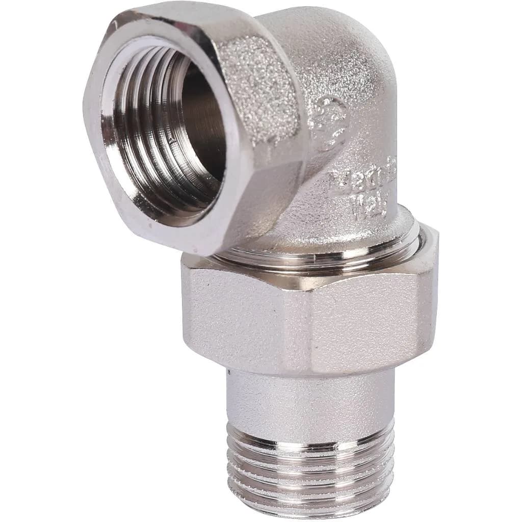 STOUT Разъемное угловое соединение американка ВН, никелированное 1/2 (2700A4N040400B)