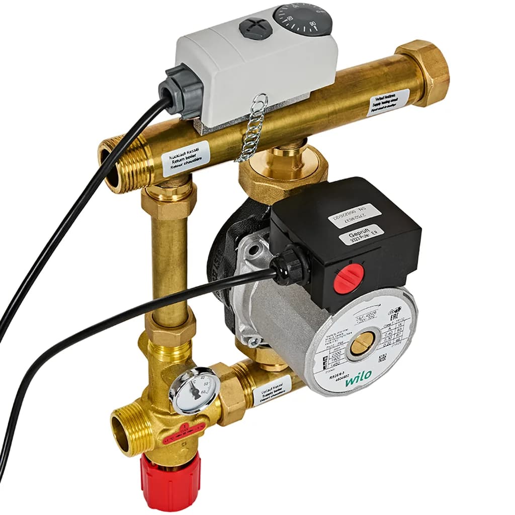 STOUT Насосно-смесительный узел ISOTHERM 30-50°C, 1", с насосом Wilo RS25/6-3