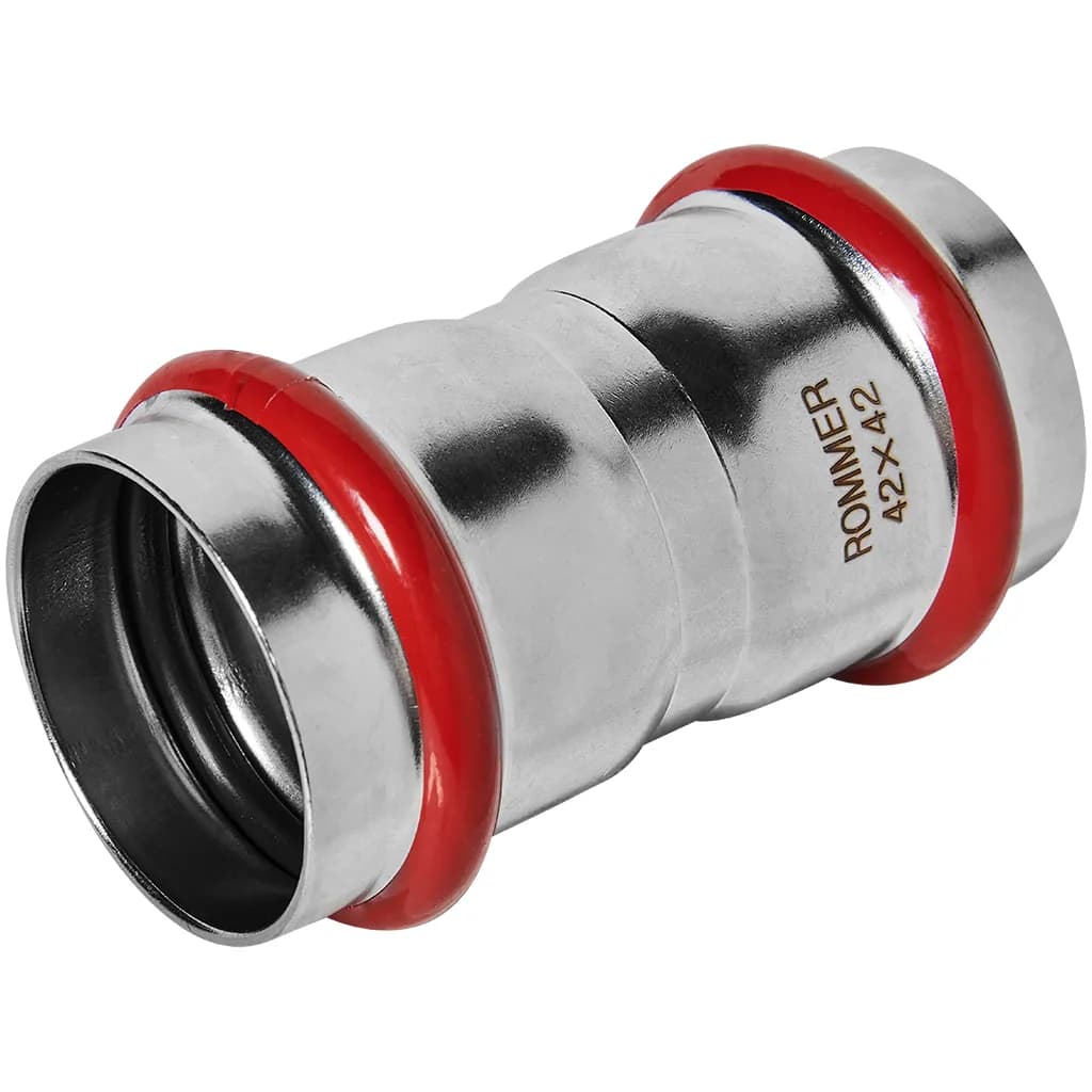 *RSS-0017-000042 ROMMER Муфта равнопроходная ВПр, 42, из нержавеющей стали прессовой