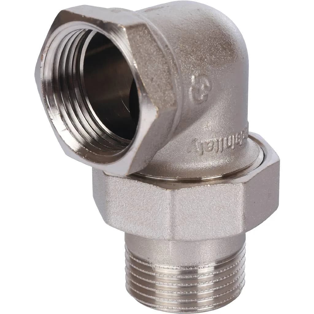 STOUT Разъемное угловое соединение американка ВН, никелированное 1 (2700A4N101000B)