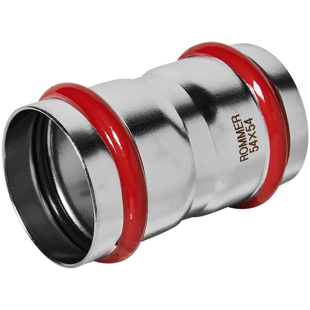 *RSS-0017-000054 ROMMER Муфта равнопроходная ВПр, 54, из нержавеющей стали прессовой