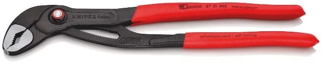COBRA QuickSet клещи переставные, зев 70 мм, длина 300 мм, фосфатированные, обливные ручки
