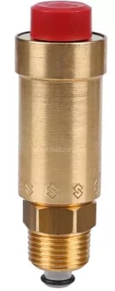 ROMMER Flex Воздухоотводчик автоматический вертикальный выпуск, нар.р. 1/2", без покрытия, c отсеч. клап, уплотнительное кольцо - EPDM