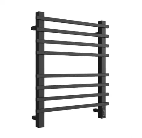 STOUT полотенцесушитель элекрический TECHNO quadro 80*50 Черный матовый