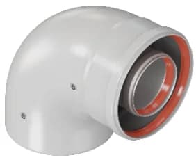 ROMMER RCA-6010-000090 Отвод промежуточный раструбн. 90 гр. 60/100 (наружный диаметр мама/папа)