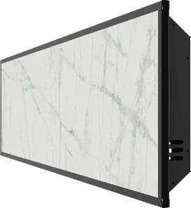 STOUT отопительная панель WHITE STONE SCT 120*30 белый гранит/черный корпус