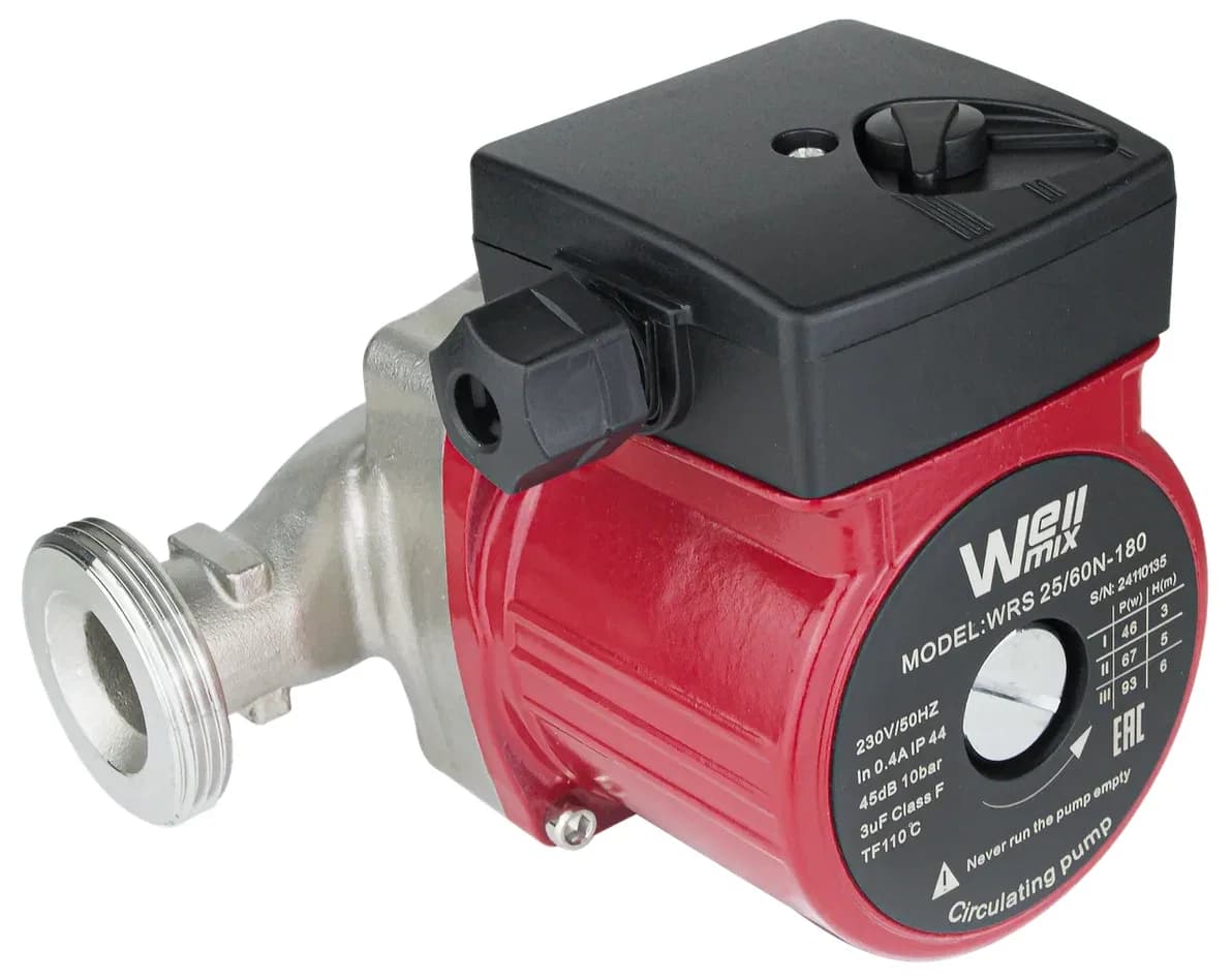 Циркуляционный насос Wellmix WRS 15/60 N (130 мм, корпус - нерж.сталь)