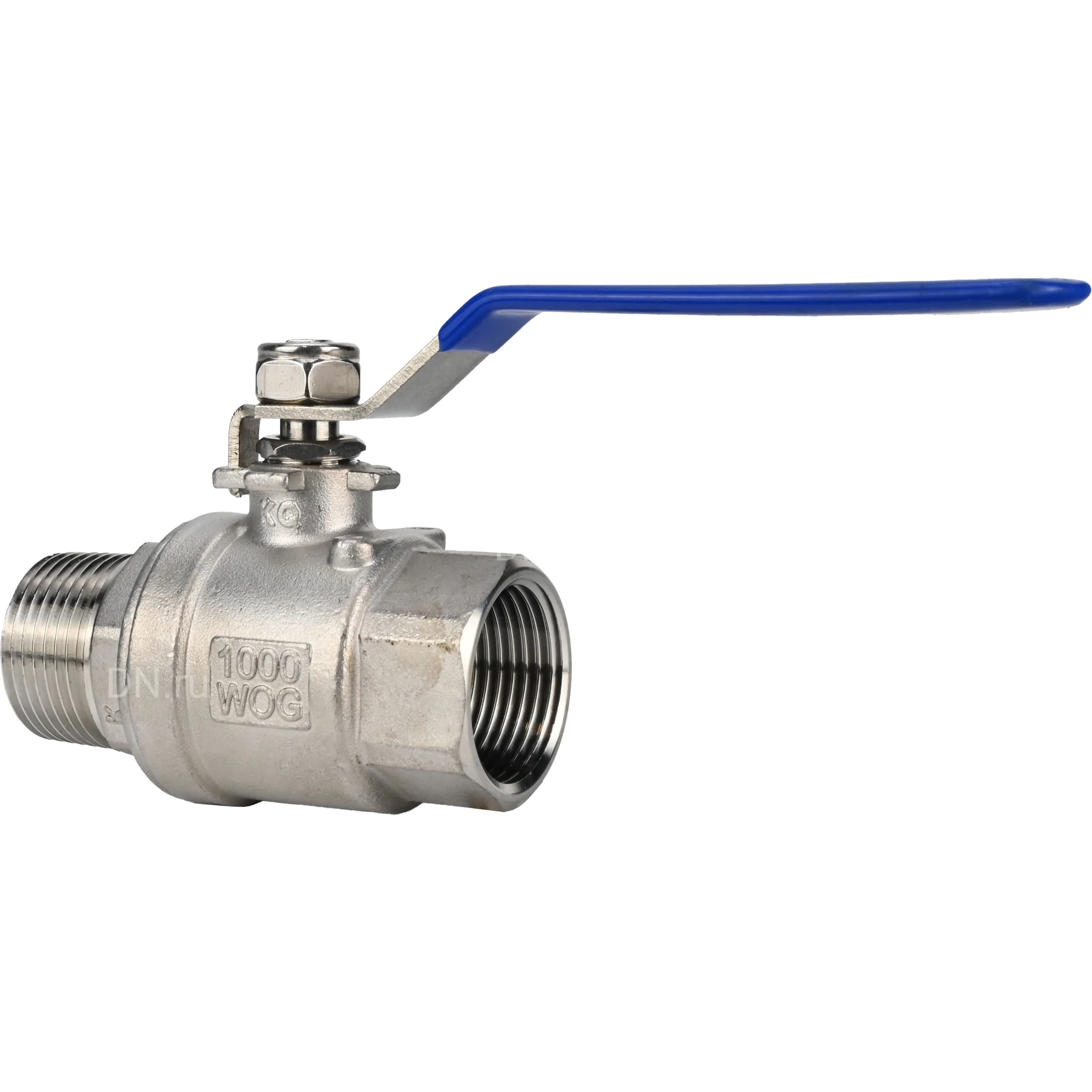 Кран шаровой DN.ru, корпус — нержавеющая сталь AISI 304, уплотнение — PTFE, рукоятка (BV3131P(2pc)-FP-T-H)
